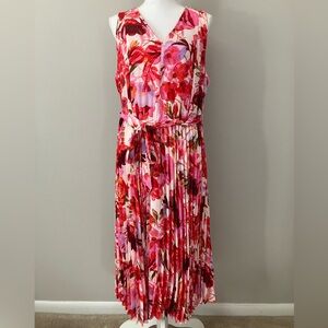 Women’s Lane Bryant dress, pink floral, size 16